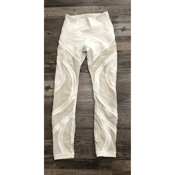 Lululemon Wunder Under High-Rise Tight 25 Lace White Size 4 - Picture 1 of 7
